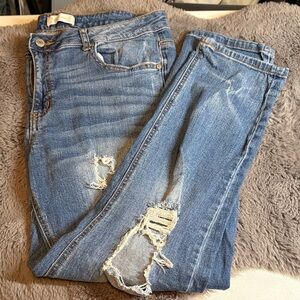 Altar'd State Blue Distressed Skinny Jeans